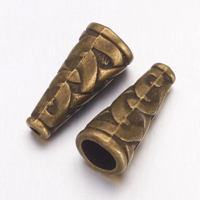 Koordstoppers Keltisch knoopwerk brons (2 stuks)