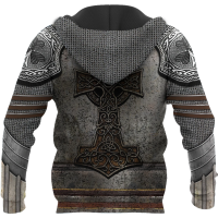 Hoodie sweater Harnas met Keltisch Kruis/Mjolnir